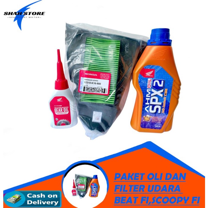 Paket Oli Spx2 Dan Filter Udara Beat Fi/Scoopy Fi