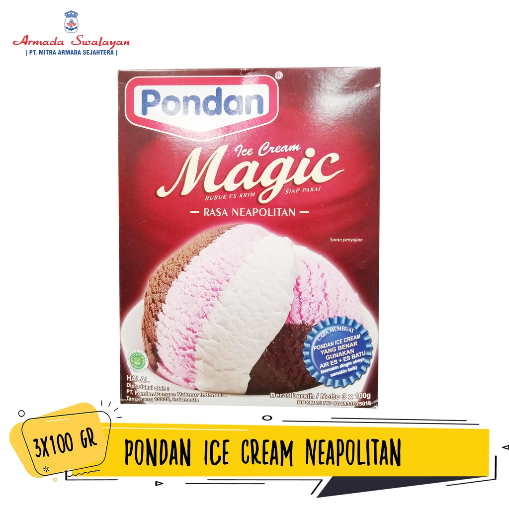 

Pondan Ice Cream Magic Neapolitan