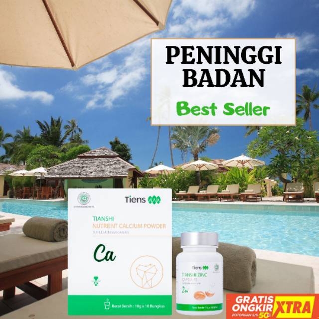 

Paket Peninggi Badan Tiens Original Susu NHCP dan Zinc Kapsul