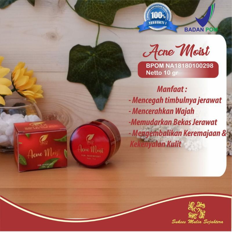 ACNE MOIST CREAM / KRIM PENGHILANG JERAWAT / OBAT JERAWAT / BERUNTUS / JERAWAT BATU.