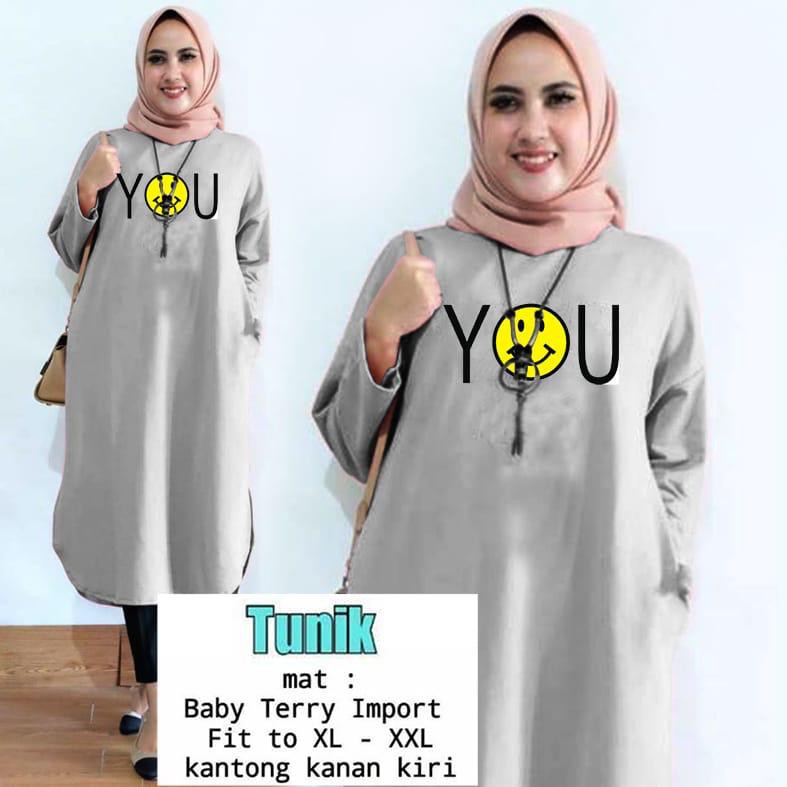 TUNIK EMO YOU / TUNIK MAMACHI / TUNIK POLOS/ TUNIK CEWEK / TUNIK PANJANG / TUNIK MOTE /TUNIK MUSLIM