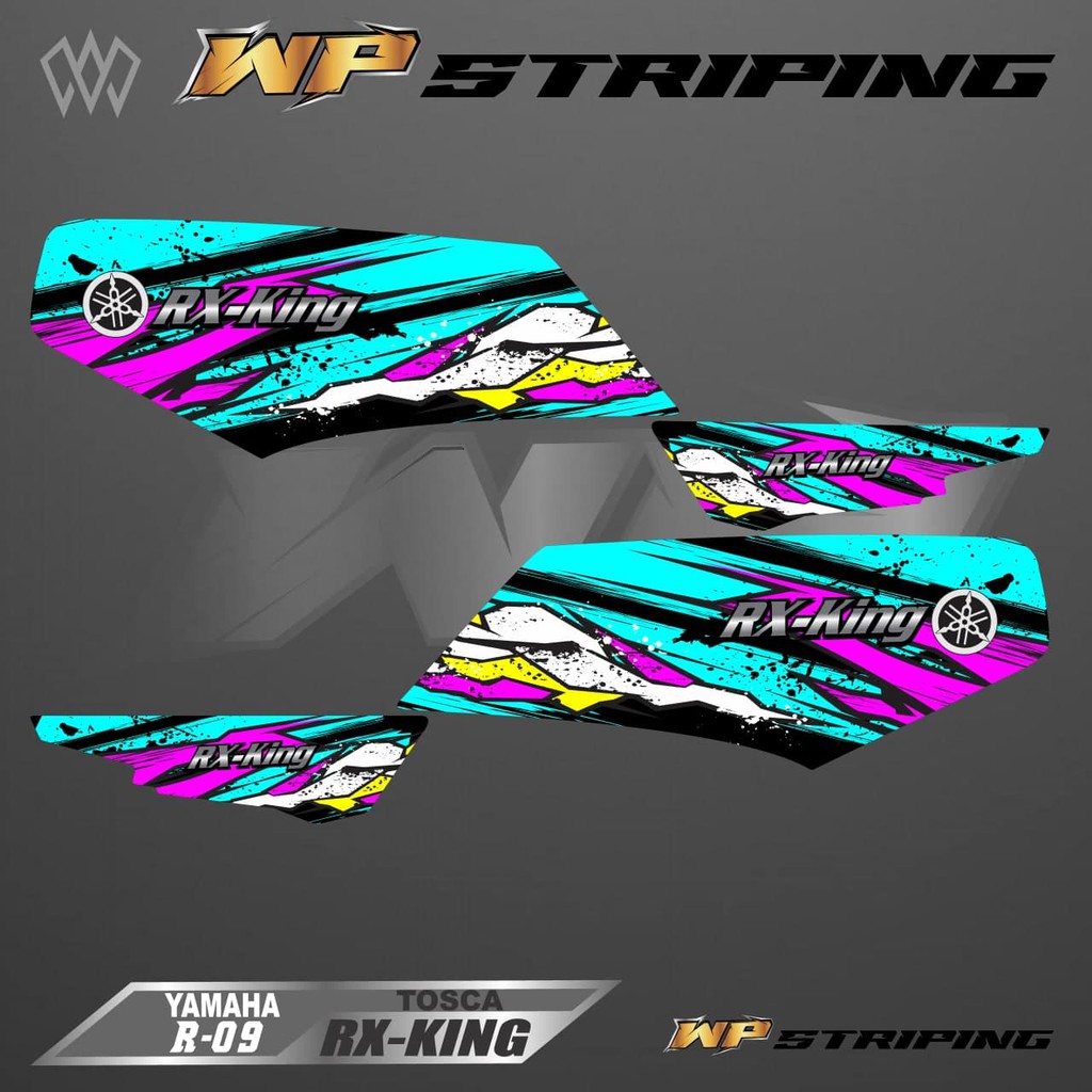 STRIPING RX KING - STIKER VARIASI LIST SKOTLET MOTOR YAMAHA RX KING - R-09