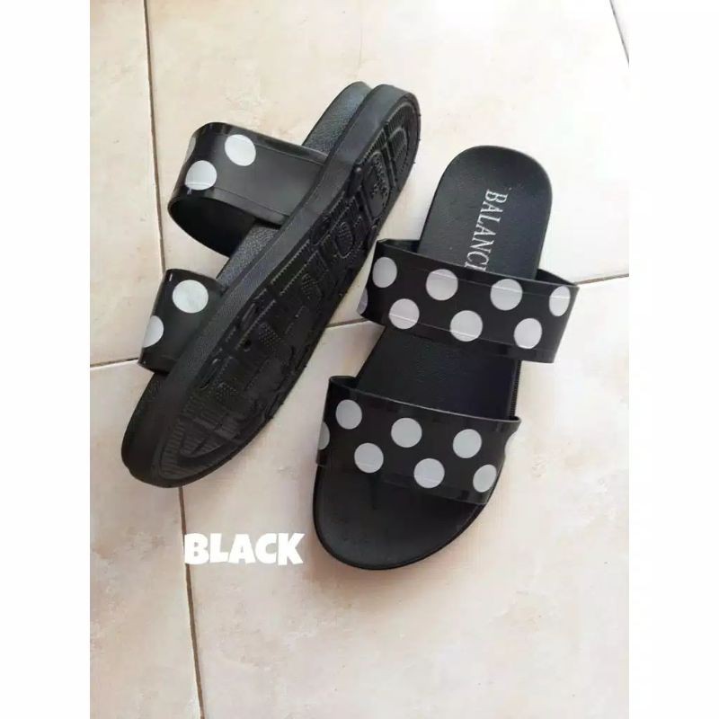 Sandal Wedges Wanita Sendal Jelly Polkadot 0912 Merk Balance