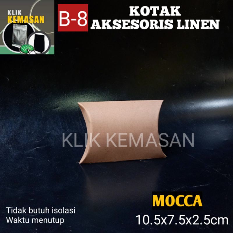 

ISI 36 KOTAK AKSESORIS B8 MOCCA TEMPAT SOUVENIR PILLOW BOX BUNGKUS KADO
