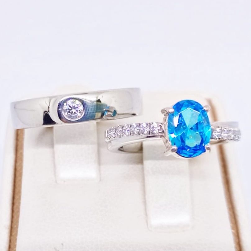 Cincin Nikah Couple Perak Asli Ukir Nama A176