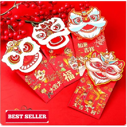 

Angpao Imlek Angpao Panjang Tahun Baru Imlek Kerbau 2021 Ampao Merah Murah Kado Imlek Angpao babi