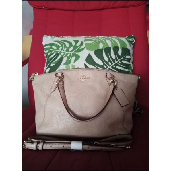 preloved coach small kelsey nude pink original