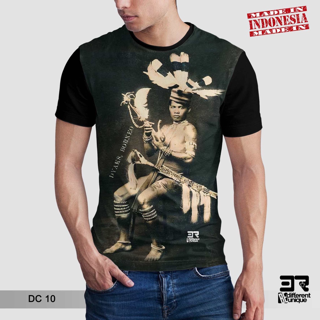 [ COD ] KAOS DISTRO PRINTING GAMBAR KALIMANTAN DAYAK CULTURE 10 - BAJU INDONESIA SUKU ADAT BUDAYA MO