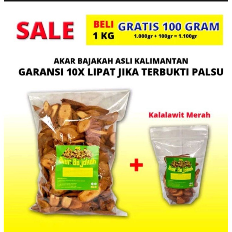 

akar bajakah kalalawit merah 1kg asli kalimantan