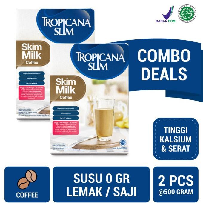 

Twin Pack: Tropicana Slim Non Fat Skim Milk Fitosterol Coffee 500gr