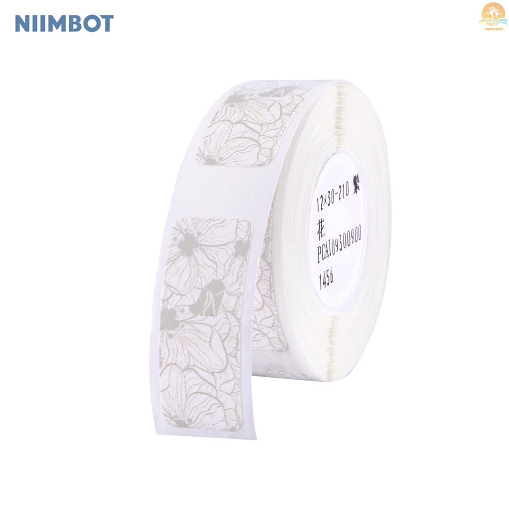 Niimbot Thermal Printing Label Paper Barcode Price Size Name Blank Labels Waterproof Tear Resistant 12*30mm 210pcs/roll for Home Organizer Supermarket Store Catering