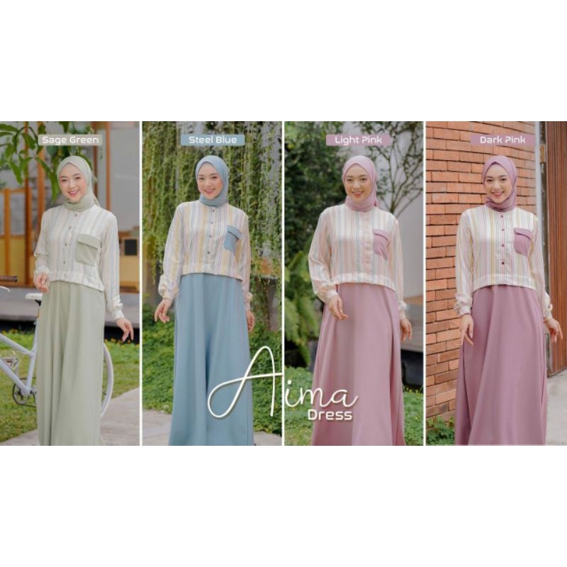 READY STOK AIMA DRESS BY RAGELA (SIAP KIRIM)
