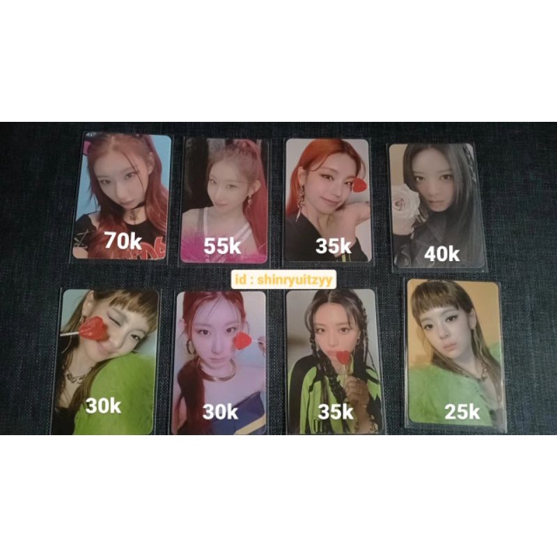OFFICIAL ITZY PHOTOCARD|| YEJI LIA CHAERYEONG YUNA OFFICIAL PHOTOCARD
