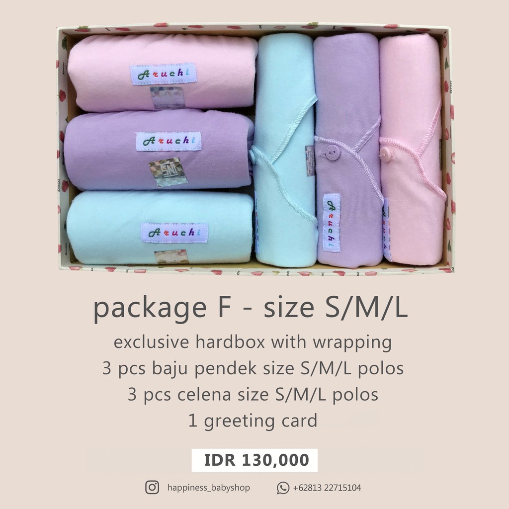 Hampers Bayi / Baby / Kado Lahiran / Kado Bayi / Paket Newborn happiness babyshop (0-12 bulan)-Hampers F Size SML