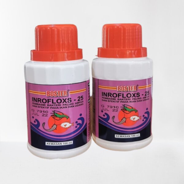 Inrofloxs 25% Obat Antibiotik Boster Bakteri Cair Ikan Lele Koi 100 ml