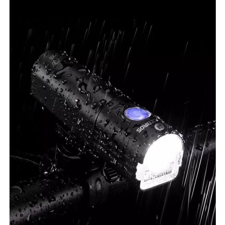 LAMPU DEPAN SEPEDA ROCKBROS V6 800lm lumen ORIGINAL BICYCLE LIGHT MTB RB lipat