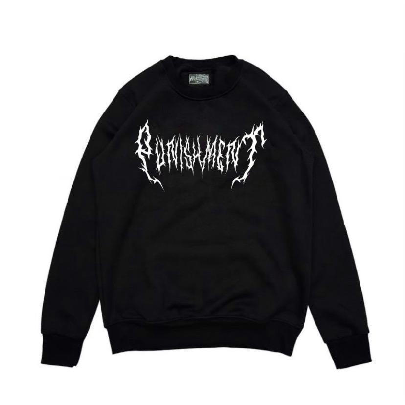 SWEATER CREWNECK HITAM METAL SWITER CREWNECK TERMURAH BESELLER DISTRO