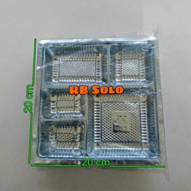Mika 20x20 Sekat 5 untuk Kardus Box Makan 50 pcs