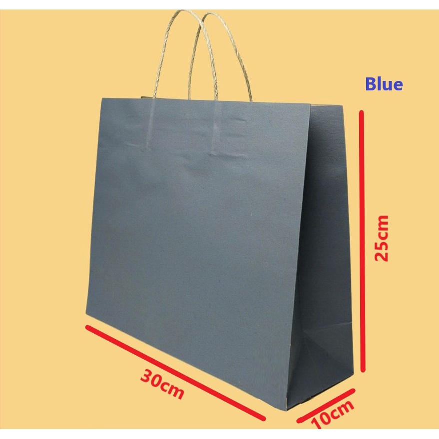 

Paperbag / Kantong kertas warna Biru uk.30x10x25cm