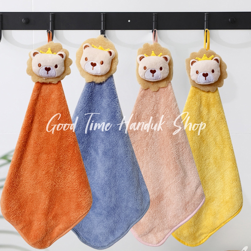 Lap Gantung Tangan / Lap Wastafel / Lap Pengering Tangan 30x30cm Buah / Singa / Kuda / Bebek Hand Drying Towel Serbet Gantung Kitchen Towel