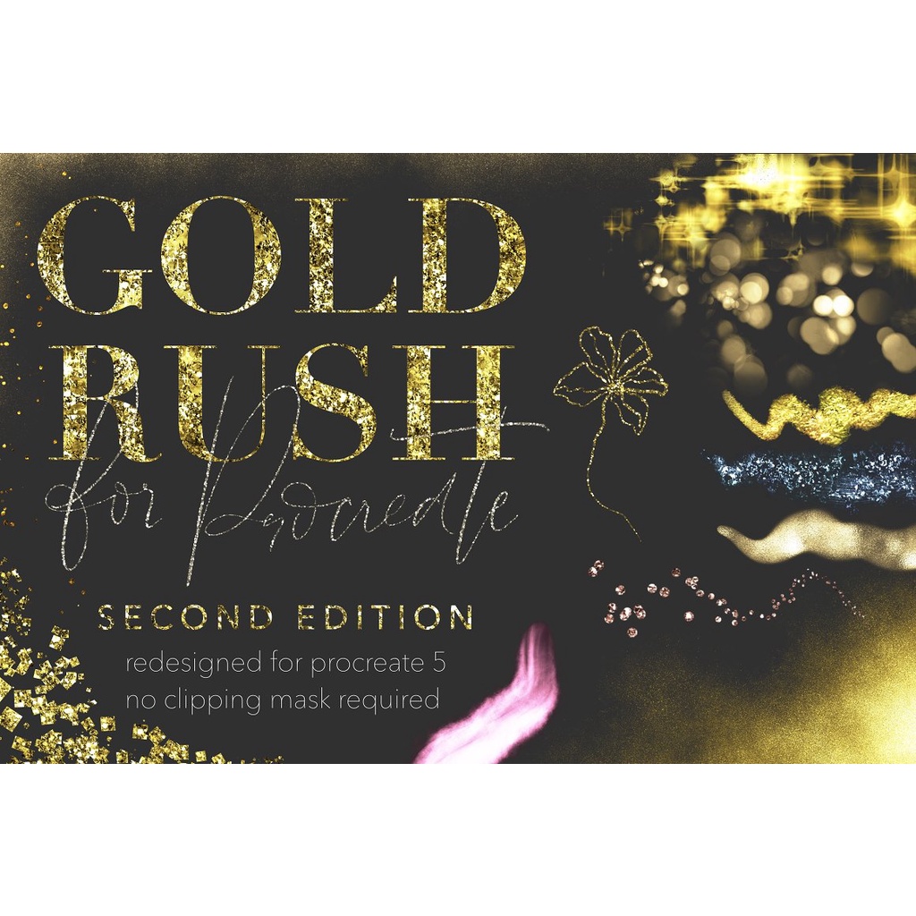 Procreate Brush - Gold Rush 2nd Edition for Procreate