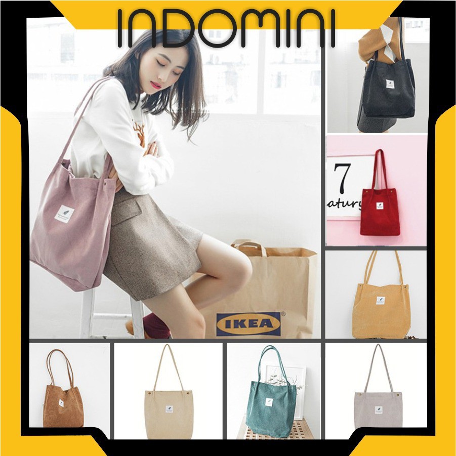 INDOMINI W056 Tas ToteBag Belanja Wanita Tote Bag Fashion Korea Import Murah