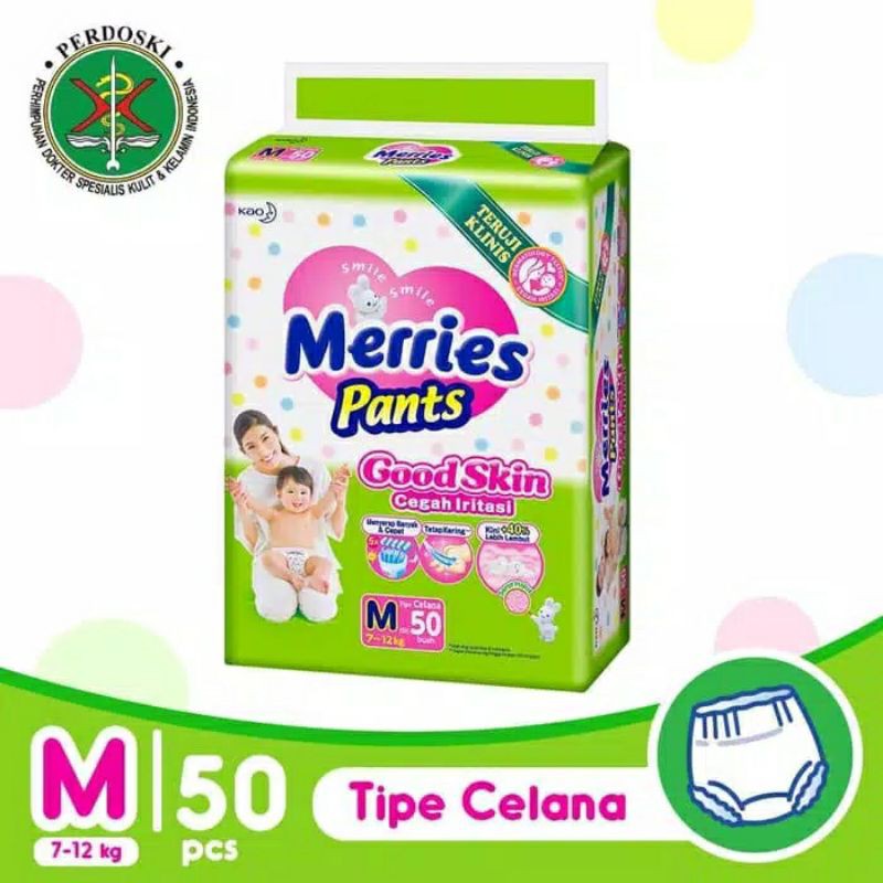 Popok Merries Pants Good Skin XL38 / L44 / M50 Diapers Celana Bayi All Size