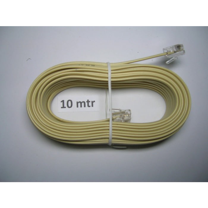 Kabel Line telepon 10 meter + jack RJ 11