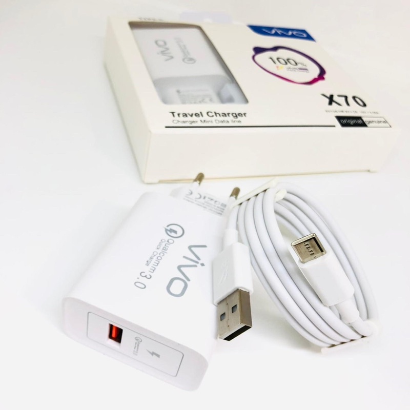 CHARGER VIVO X70 SUPER FLASH CHARGER MICRO USB &amp; TYPE C ORIGINAL