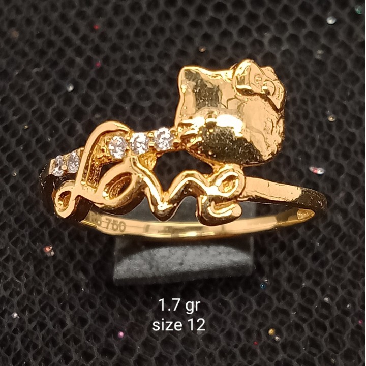 Cincin Emas 17 K - 1.7 gr Kadar 750 - 3416