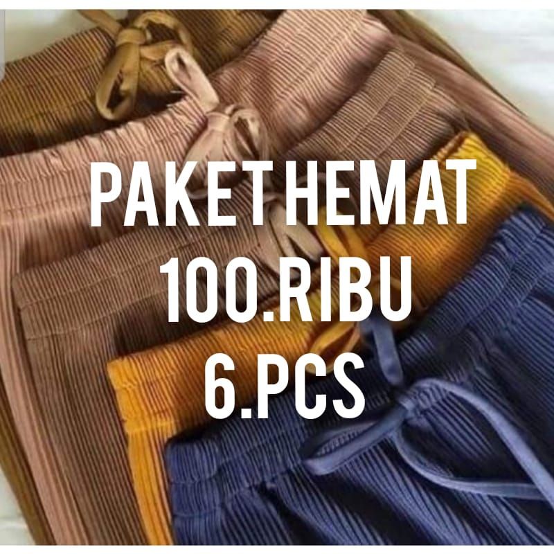 KULOT PLISKET TALI LIDI Premium Celana Tali Lidi Plisket Jersey Hyget super 001