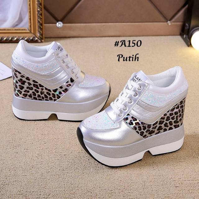 Sepatu Wedges Wanita Impor Glitter Korea #A150