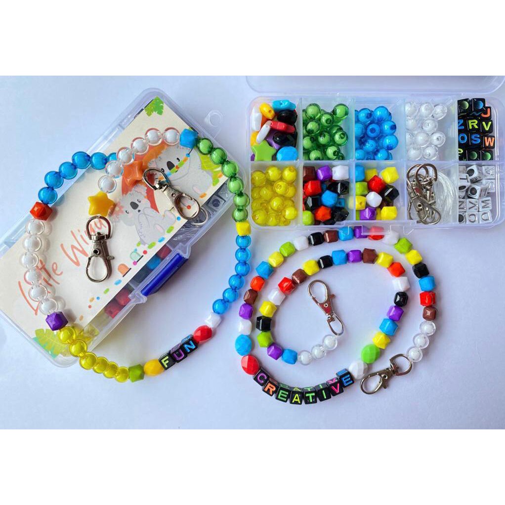 Ronce Manik Strap Masker Anak / D.I.Y Beaded Strap Mask / Mainan Edukasi Anak Laki - laki