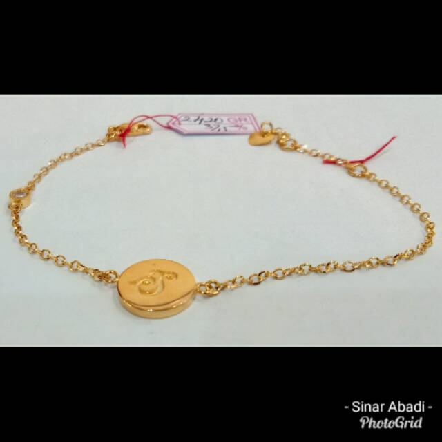 Gelang koin model baru emas  kadar 375