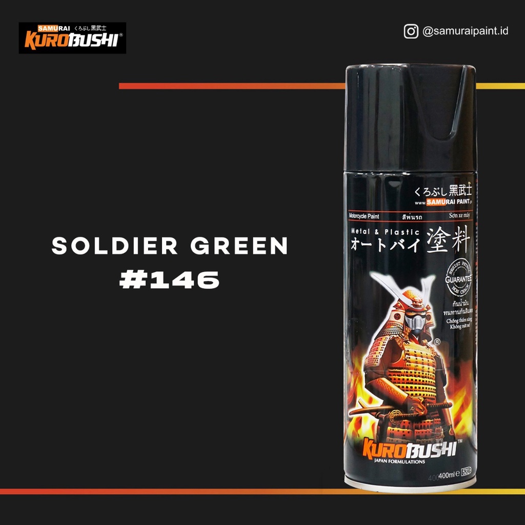 Samuraipaint, Soldier Green 146, Cat Aerosol Cat Kompresor