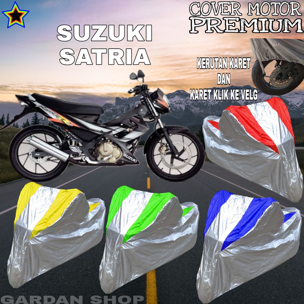 Sarung Motor SUZUKI SATRIA Silver KOMBINASI Body Cover Suzuki PREMIUM