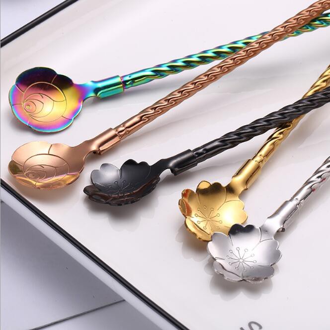 Nature Concept Stainless Steel Straw Spoon Sendok Sedotan ULIR BUNGA