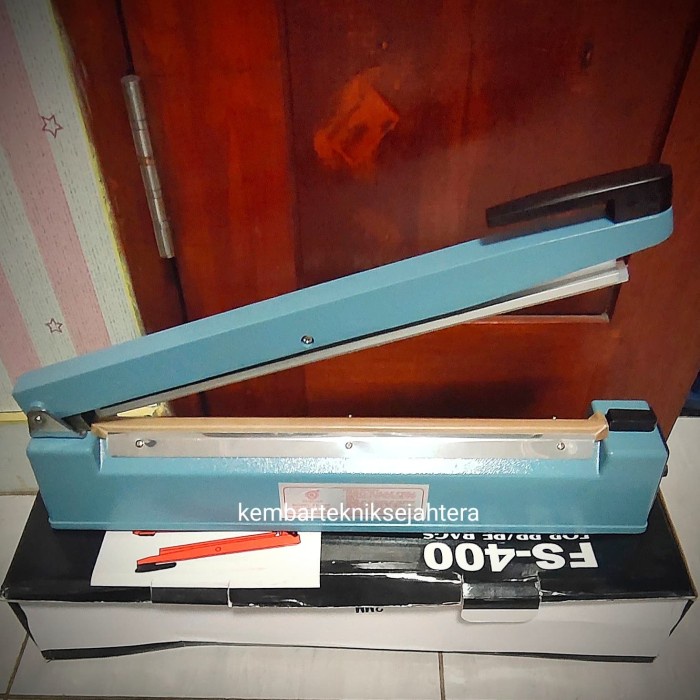 Mesin pres segel lem plastik manual Hand sealer 40 cm