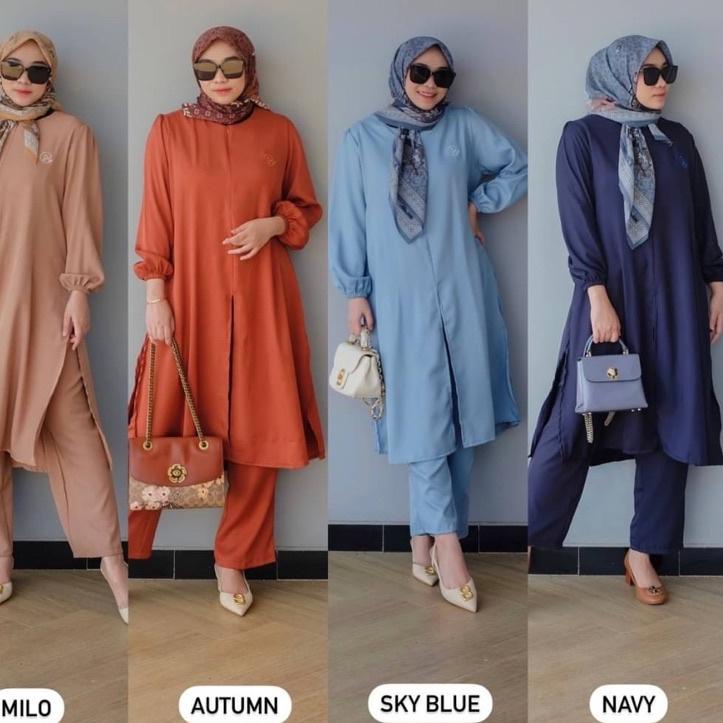 (MENARIK) DYN - Basic Jesica Set Part 2 - One Set Tunik & Celana - Busui Friendly