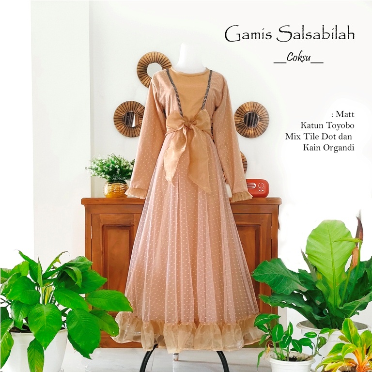 Gamis Salsabila Family Coklat Susu | Baju Unik | Gamis lebaran murah | Gamis lebaran keluarga | Gamis couple family | Gamis toyobo | Gamis anak dan dewasa terbaru | Harga Terjangkau