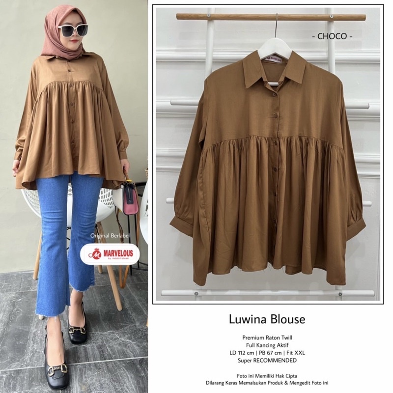 ATASAN WANITA LUWINA BLOUSE BY MARVELOUS