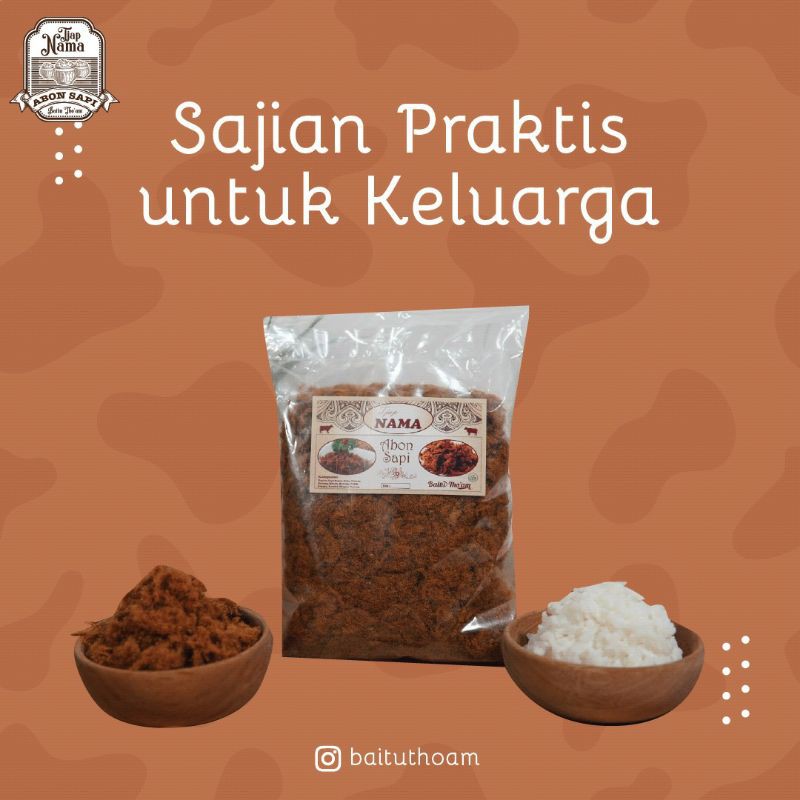 

abon sapi "Tjap nama" 250 gram