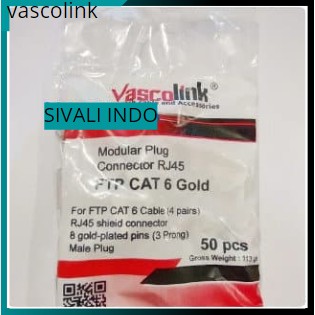 RJ45 Besi FTP CAT6 VASCOLINK 50 PCS