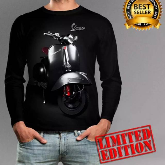 Kaos Pria Lengan Panjang Vespa