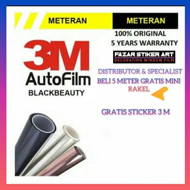 KACA FILM 3M / KACA FILM BLACK BEAUTY / KACA FILM 3M MOBIL / KACA FILM 3M GEDUNG / KACA FILM KANTOR