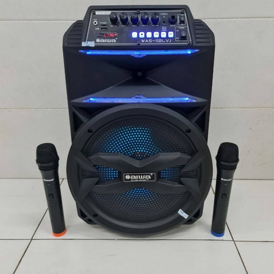 Speaker Portable Bluetooth AIWA WAS 112LVJ/112 LVJ 12 INCI USB