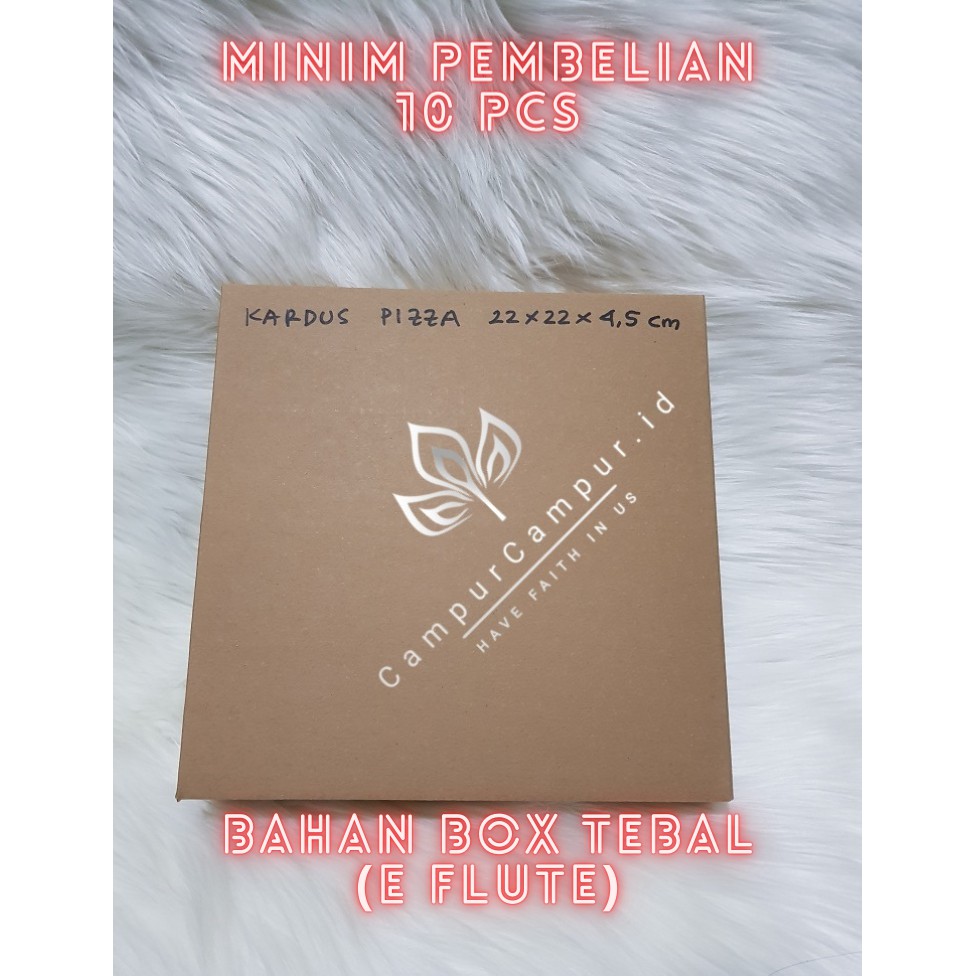 

Box Pizza Kotak Kado Gift Box Besar Coklat Polos Murah 22x22x4.5 Packaging Olshop