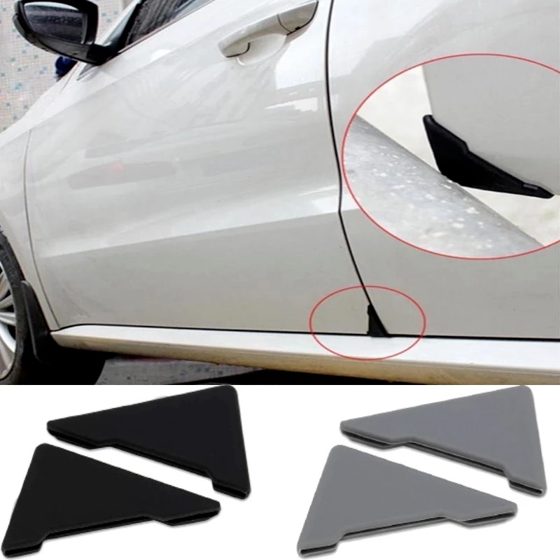 2pcs Cover Pelindung Bumper Pintu Mobil Sudut 90 Derajat Bahan Silikon Anti Gores