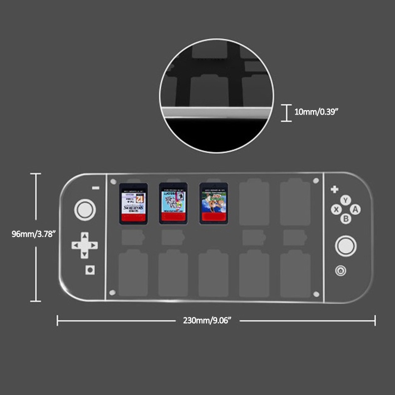 Btsg Game Card for Case 14-In-1 Acrylic Transparan Kotak Penyimpanan Slot Kartu