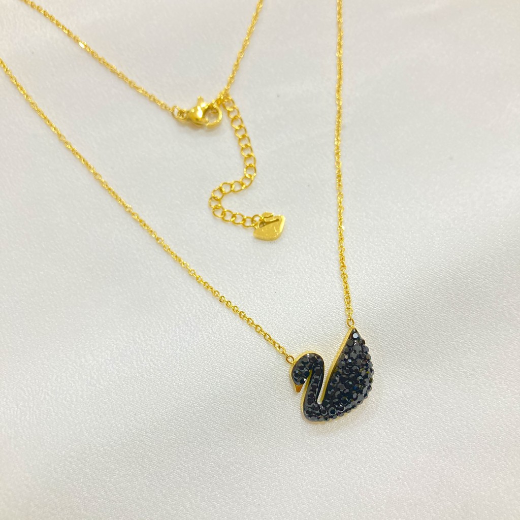 Kalung Swan Angsa Titanium Steel Anti Karat Aksesoris Perhiasan